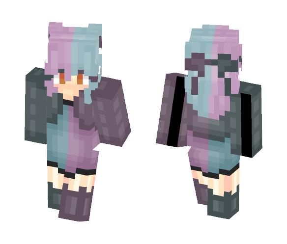 Pink and Blue - Female Minecraft Skins - image 1