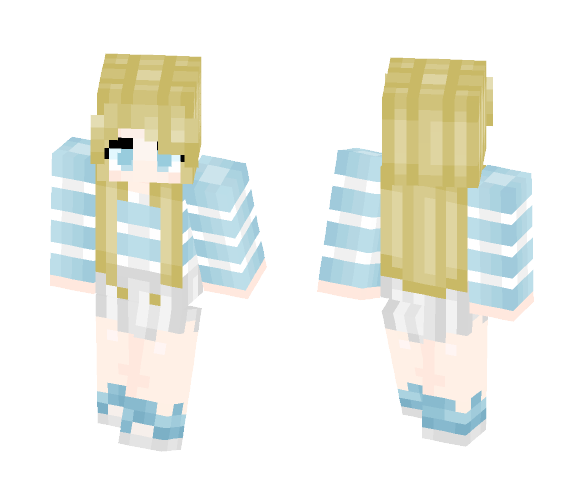 Blond Girl By Light Moon - Girl Minecraft Skins - image 1