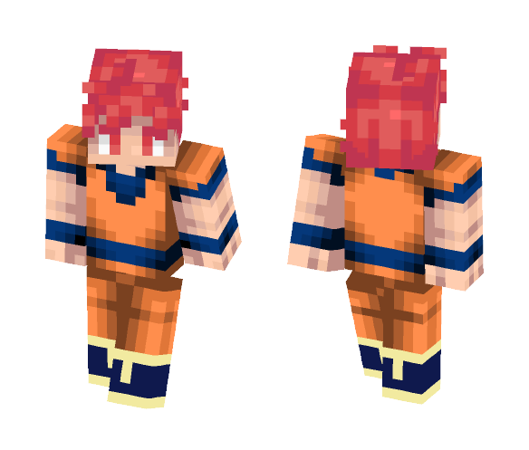 Sangoku Super Saiyan God [DBZ] - Male Minecraft Skins - image 1