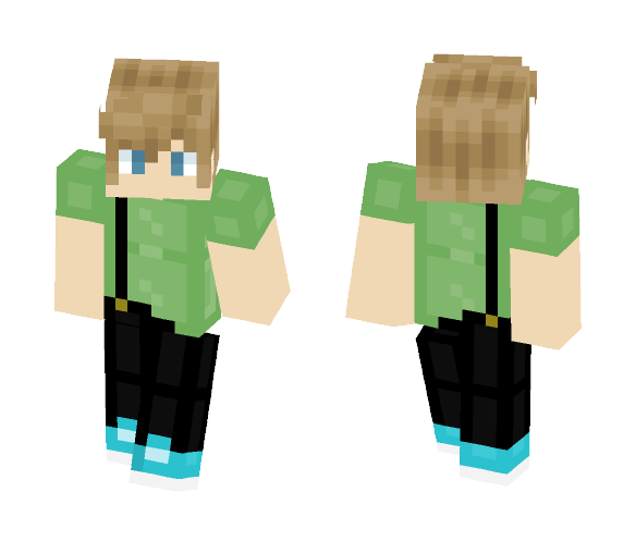 Brown haired boy with suspenders - Boy Minecraft Skins - image 1