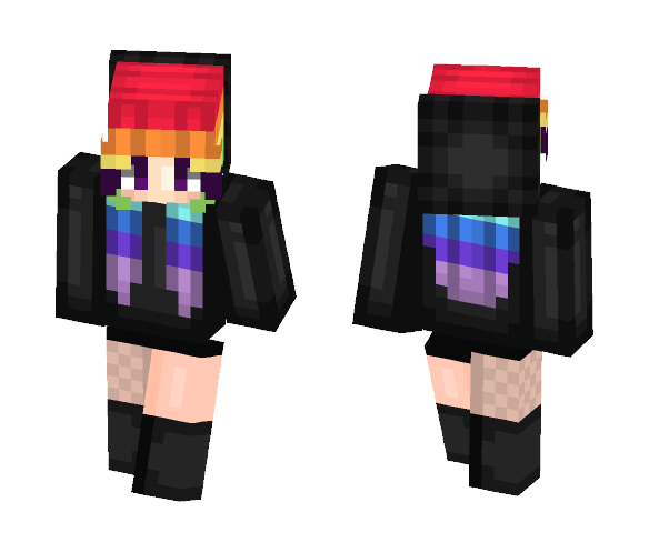 I tried rainbow.. - Female Minecraft Skins - image 1