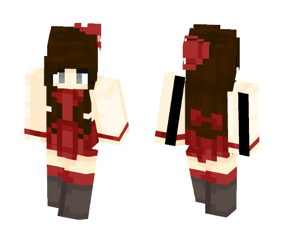 εqυαs ∫ Red Maid/Gown - Female Minecraft Skins - image 1