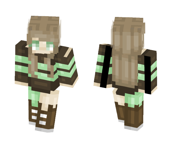 ~mint and chocolate chip~ - Female Minecraft Skins - image 1