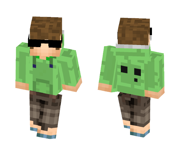 Slime Hoodie [Green] - Male Minecraft Skins - image 1