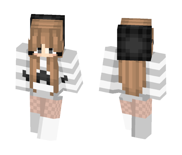 Stripes again- o wait mustache - Female Minecraft Skins - image 1
