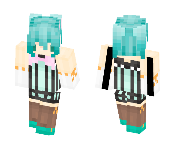 Colourful Drop Miku - Female Minecraft Skins - image 1