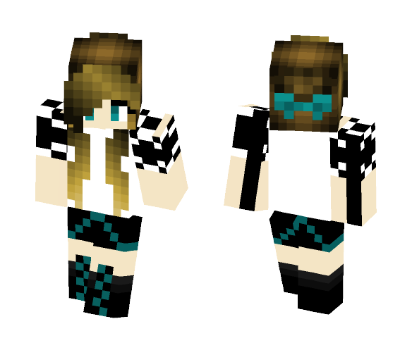 Hairbun Girl - Color Haired Girls Minecraft Skins - image 1