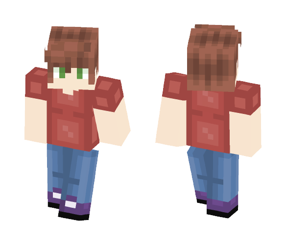 red t-shirt boy - Boy Minecraft Skins - image 1