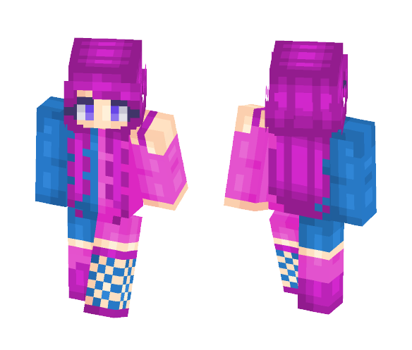 Purple Blue Pink - Female Minecraft Skins - image 1