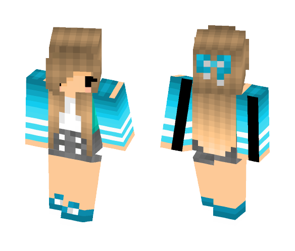 Blue Chibi - Female Minecraft Skins - image 1