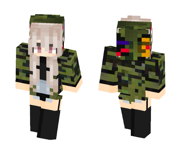 Bape Hoodie Girl - Girl Minecraft Skins - image 1