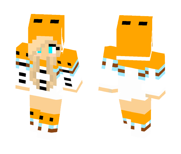 girl in a snow golam hoodie - Girl Minecraft Skins - image 1