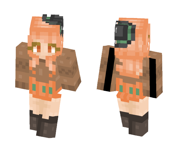 Pumpkin Gal - Female Minecraft Skins - image 1
