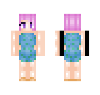 ♡ Ocean Blue Polka ♡ - Female Minecraft Skins - image 2