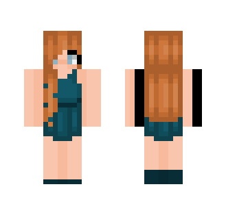 Ellie - Short Cyan Dress - Female Minecraft Skins - image 2