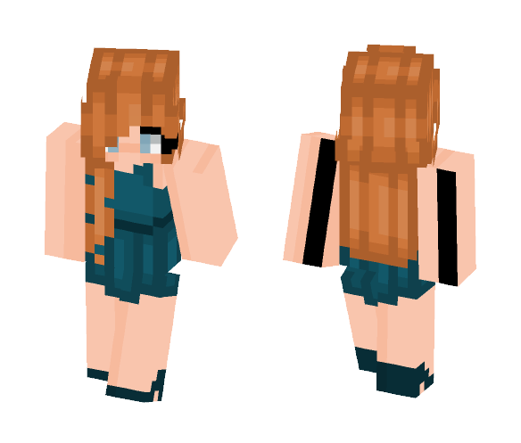 Ellie - Short Cyan Dress - Female Minecraft Skins - image 1
