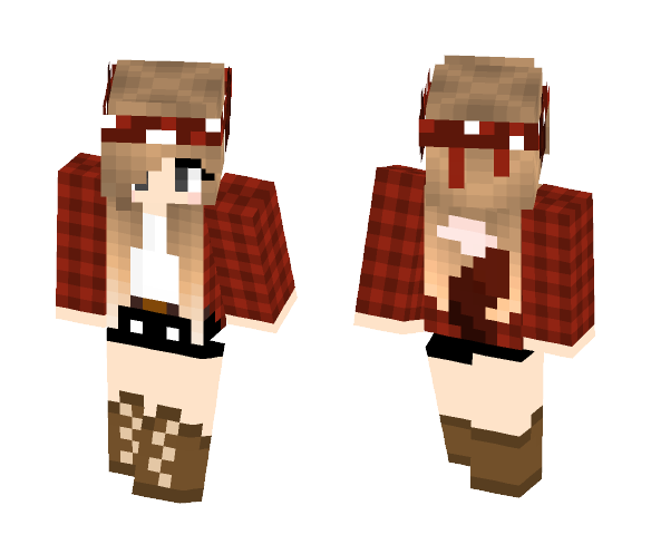 Cute Red WolfGirl - Cute Girls Minecraft Skins - image 1