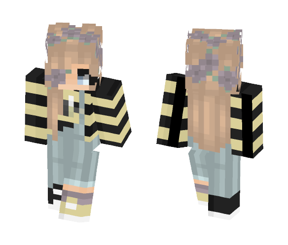 Bee overalls - Female Minecraft Skins - image 1