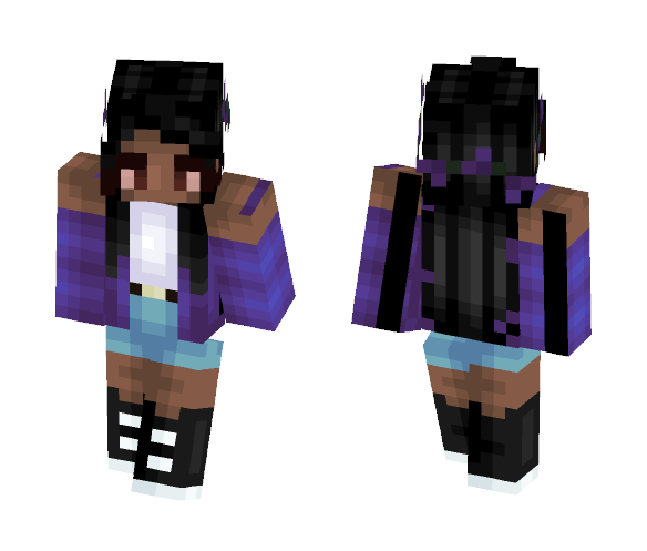 Pixel || Grapes are purple - Female Minecraft Skins - image 1