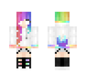 Rainbow Herobrine - Herobrine Minecraft Skins - image 2