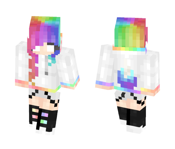 Rainbow Herobrine - Herobrine Minecraft Skins - image 1