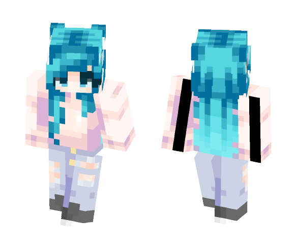 - Pastel Sea - - Female Minecraft Skins - image 1