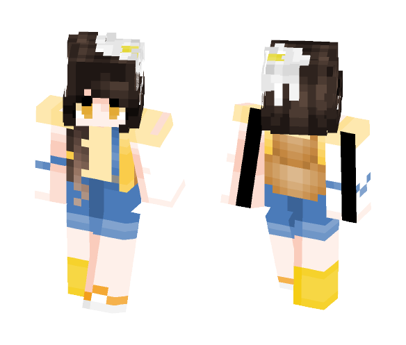 yellow aesthetic -- ɐᴉlǝɥdo - Female Minecraft Skins - image 1