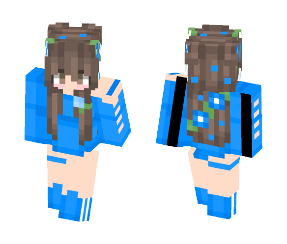 Blue flowers - Female Minecraft Skins - image 1