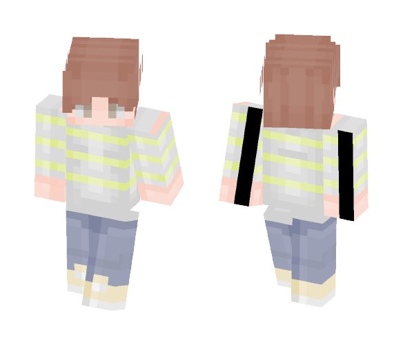 Neon Yellow Stripes - Male Minecraft Skins - image 1