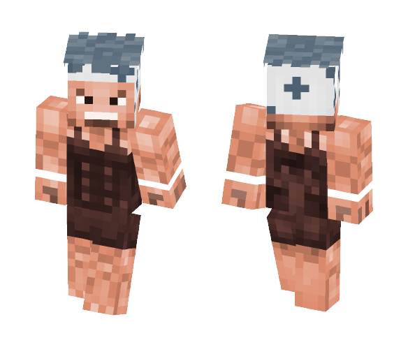 牛キャップ(Cattle cap) - Male Minecraft Skins - image 1