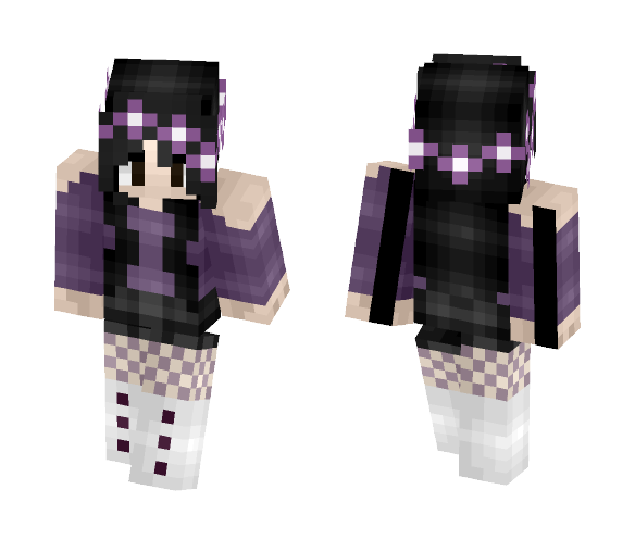Purple Orchids - Female Minecraft Skins - image 1