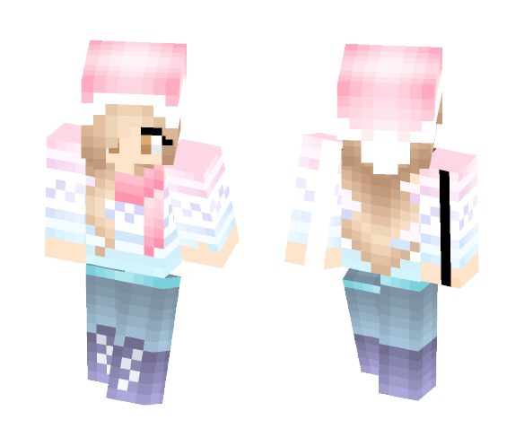 Pastel winter girl - Girl Minecraft Skins - image 1