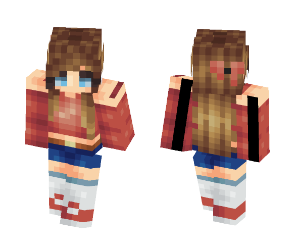 Pixel || i miss you.... Strawberry - Female Minecraft Skins - image 1