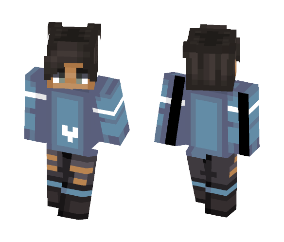 blue [knees] male version - Male Minecraft Skins - image 1