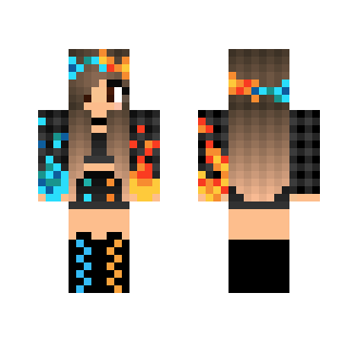 Fire & Ice Girl V2 - Girl Minecraft Skins - image 2