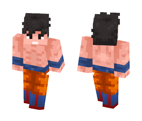 Goku KaiokenX3 - Male Minecraft Skins - image 1