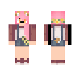 Pink hair /w dog filter - Dog Minecraft Skins - image 2