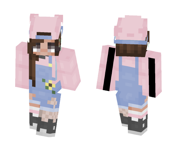 Overalls with matching pink hat - Male Minecraft Skins - image 1
