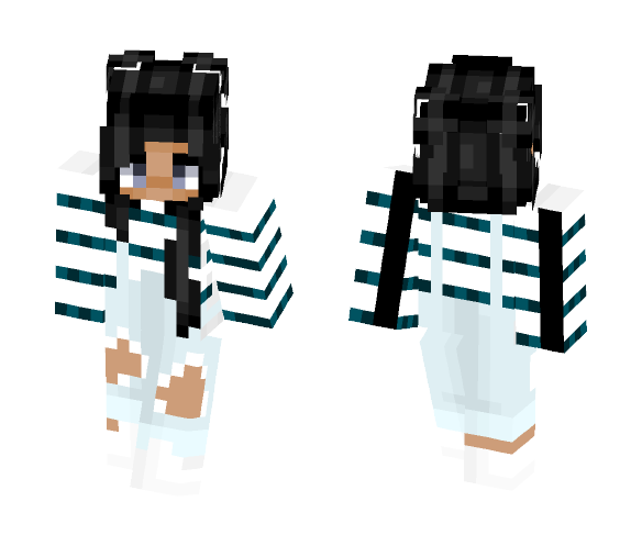 Overalls & white striped shirt - Female Minecraft Skins - image 1