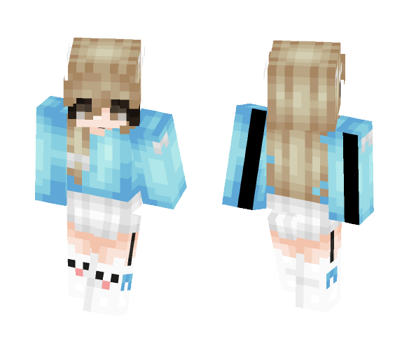 Pixel || Blue Oceans - Female Minecraft Skins - image 1
