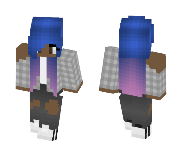 Ombre Haired Girl - Color Haired Girls Minecraft Skins - image 1