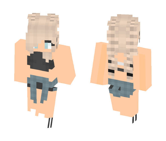 Crop top with sweater - Female Minecraft Skins - image 1