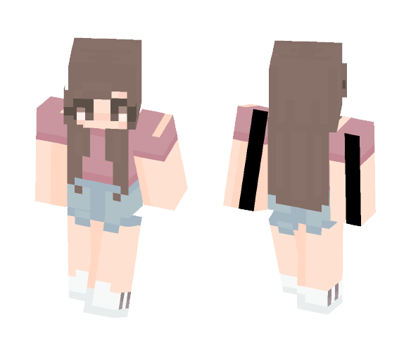 Pink Shirt and Cute shorts - Female Minecraft Skins - image 1