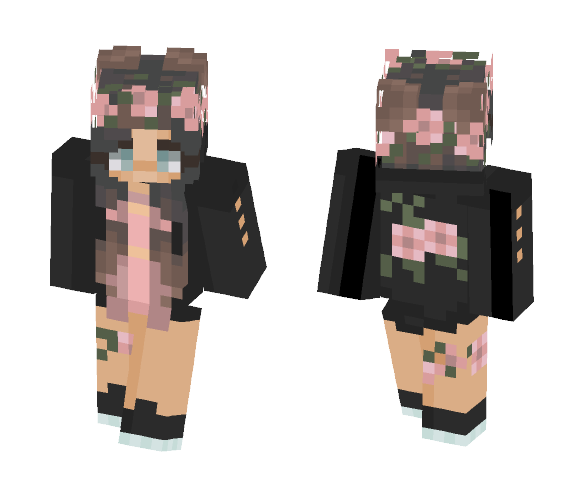 Pretty flower girl - Girl Minecraft Skins - image 1