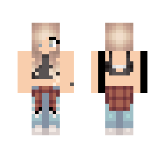 Cute crop top with ripped jeans - Female Minecraft Skins - image 2
