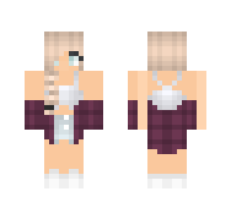 Dark flannel /w braid - Female Minecraft Skins - image 2