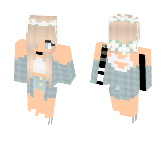 Flannel & crop top - Female Minecraft Skins - image 1