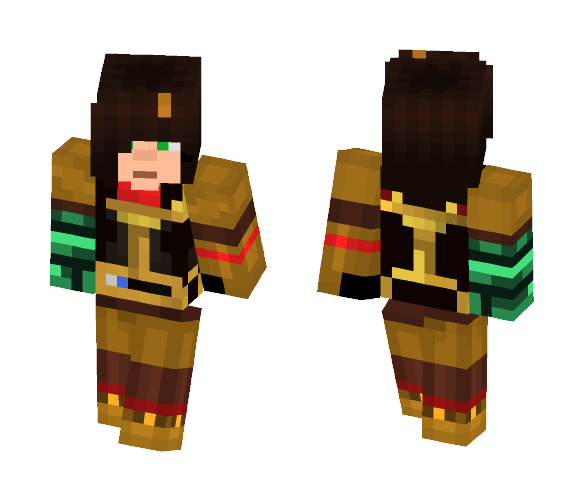 Jesse(F) With Armor and Gauntlet - Female Minecraft Skins - image 1