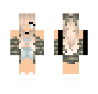 Cammo blond with hair bow - Female Minecraft Skins - image 2