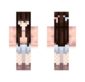 Dark hair cute girl - Color Haired Girls Minecraft Skins - image 2